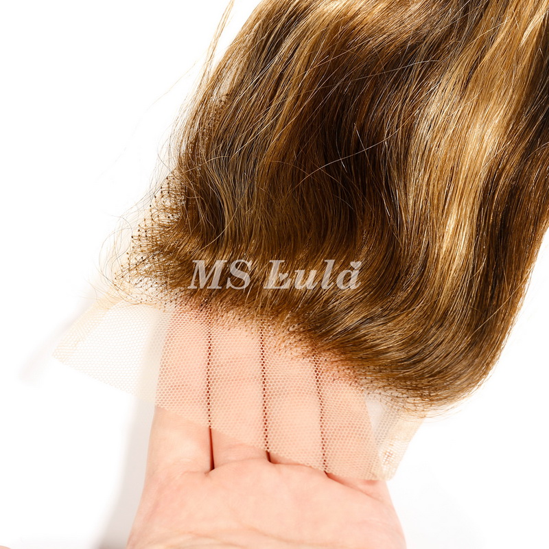 Body Wave #4/27 Highlight Virgin Human Hair 4x4 13x4 Transparent Lace Closure/Frontal - 图片 4